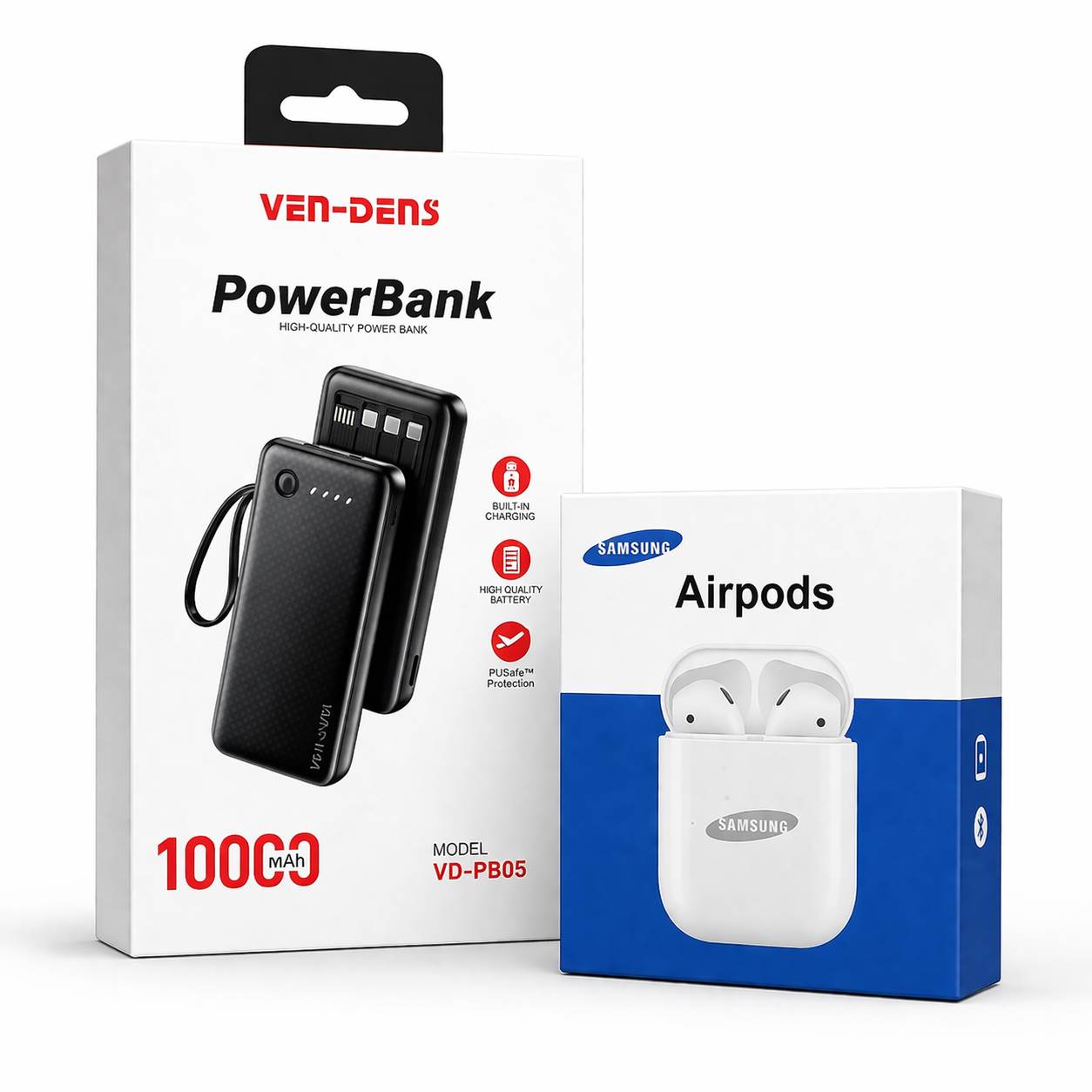 Ven-Dens 10000mAh Power Bank + Free Samsung Airpods