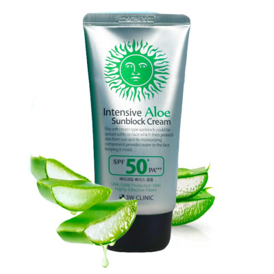 3W Clinic Intensive Aloe Sunblock Cream SPF 50+ PA+++ - 70ml