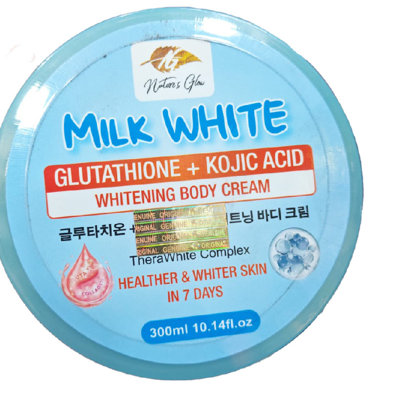 Nature's Glow Milk White Glutathione + Kojic Acid Whitening Body Cream - 300ml